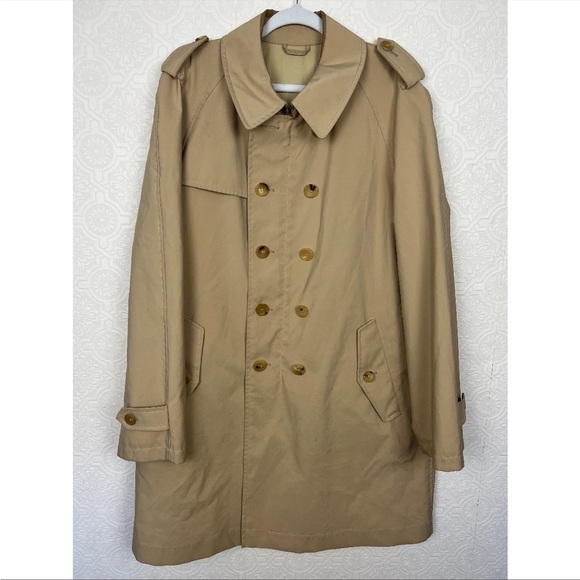Gucci Mens Trenchcoat Sand Tan Coat Neutrals Flawed Designer Peacoat - Picture 1 of 15